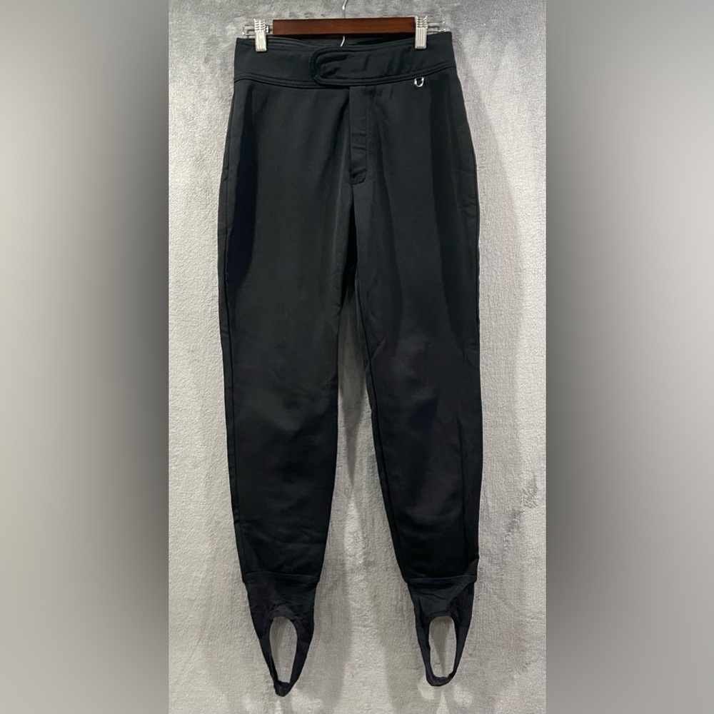 Schoeller Vintage Ski Fans Black Stirrup Ski Pants Women’s Size 10  Made In USA